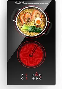 Electric Cooktop,110W 2 Burner Electric Cooktop, Electric Stove Top 12 I... - $277.99