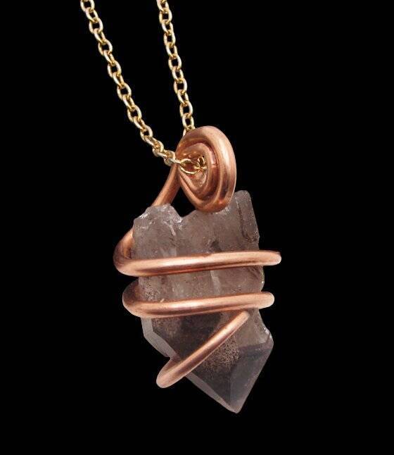 RARE BLACK DRAGON QUARTZ PENDANT #552 - $44.00
