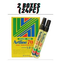 Artline 70 Permanent Marker Black 1.5mm Bullet Tip 2 Boxes (24 Pcs) Aram... - $49.48