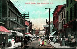 Church Street View New Brunswick New Jersey NJ UNP UDB Postcard D10 - £31.51 GBP