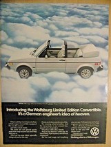 1983 VW Wolfsburg Limited Edition Convertible magazine ad - £2.37 GBP