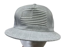 AMERICAN FLAG USA PATRIOTIC SNAPBACK ADJUSTABLE BASEBALL CAP HAT ( GRAY ) - £7.02 GBP