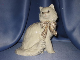 Sitting Pretty Cat with Bow by Lenox. - £35.16 GBP