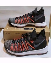 Nike KD 9 Elite Mens Basketball Shoes 878637-010 Dark Grey Hyper Orange ... - £40.00 GBP