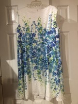 Studio One New York Floral Sleeveless Lace  Women Dress 14 - £18.15 GBP