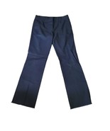 Katayone Adeli VTG Wide Leg Chino Jeans Designer Frayed Hem Pant Navy Bl... - $32.71