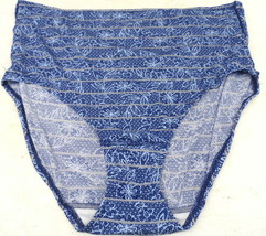 Fruit of the Loom Women&#39;s Hi-Cut Panty Blue Floral Size 10/3XL New w/o Tags - £2.97 GBP
