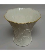 VTG Lenox 5.5&quot; Ivory Porcelain Cranford Vase w 24K Gold Detail Retired M... - $18.90