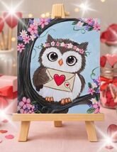 NEW Valentine's Owl Love Letters Painting Kit - Paint Your Own - Hand-Dr... - $38.00