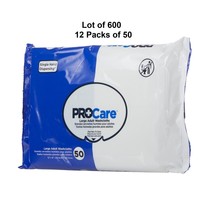 ProCare Adult Wipe, Washcloth Personal Cleansing Wipe Scented 8 x 12&quot;, 600 Wipes - £42.82 GBP