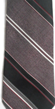 Vintage KETCH 100% Polyester Men&#39;s Necktie Brown w Multi-color Stripes 5... - £10.38 GBP