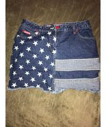 No Excuses Denim Patriotic Blue Jean Skirt - $12.00