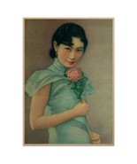 Girl in Blue Dress Poster Vintage Reproduction Print Chinese Shanghai La... - £4.01 GBP+