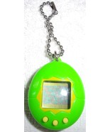 1997 Tamagotchi P1 Pet Lime Green w/ Yellow Virtual Pet Keychain - $19.99