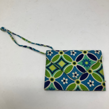 Vera Bradley Daisy Daisy Luggage Tag Blue Green Floral Tie On Envelope Style - $12.19