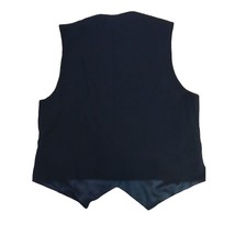 Vintage Napa Valley Woven Vest Black Deco Print Size Medium - £15.42 GBP