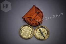 Antique Vintage Brass Pocket Compass Brass Nautical Compass gift item(Pack of 5) - $57.93