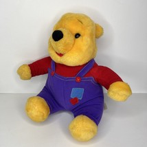 Vintage Mattel Wiggle Giggle Winnie The Pooh Talking Plush 1997 Purple Overalls - £22.08 GBP