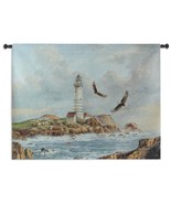 41x52 BOSTON LIGHTHOUSE Ocean Sea Tapestry Wall Hanging - £132.38 GBP