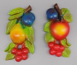 Miller Studio Chalkware Fruit Pair 1974 Vintage Retro Great Condition Ki... - $30.99