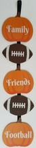 Autumn Thanksgiving Wall Décor Footballs &amp; Pumpkins Boards 25”H x 5.5”W - £2.37 GBP