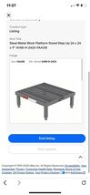 Heavy Duty Steel Metal Work Platform Stand 24 x 24 x 9” AHW-H-2424 9AAX8 - $420.95 CAD