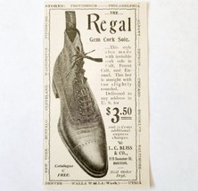 Bliss Regal Gem.cork Style Shoes 1897 Advertisement Victorian Fashion ADBN1ttt - £11.81 GBP