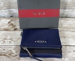 Tumi Voyageur Tri-Fold Women&#39;s Wallet Blue New With Box - $98.95