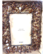 Pier 1 Picture Photo Frame Amber Pepper Berry Jeweled Glam  Metal 4x6&quot; N... - €21,68 EUR