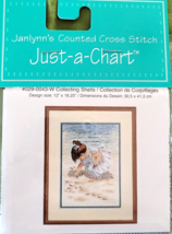 Collecting Shells Janlynn&#39;s Counted Cross Stitch Just a Chart New 12&quot; x ... - $6.92