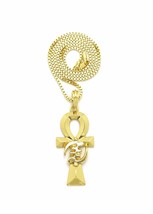 [Icemond] Egyptian Symbol Ankh and Gye Nyame Chain Necklace - £13.54 GBP