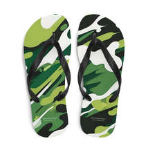 Autumn LeAnn Designs® | Flip Flops Shoes, Deep Green Camouflage - £19.61 GBP