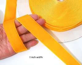  1 inch / 25mm width-  5 yds - 25 yds Dark Orange Velvet Ribbon W49 - $6.99+