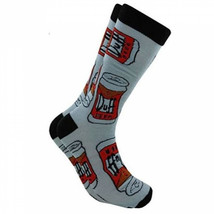 The Simpsons Duff Beer All Over Crew Socks Grey - £7.98 GBP