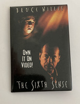 Sixth Sense Movie Promo Button Pin Bruce Willis Own It On Video Pin - £7.86 GBP