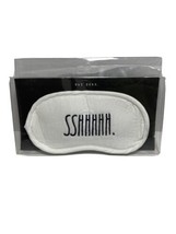 RAE DUNN White Sleep Mask “Sshhhhh” 100% Cotton  New - $9.89