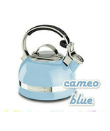 KitchenAid 2-Quart Whistling Stovetop Tea Kettle Porcelain Enamel Full H... - $77.50