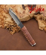 Handmade Hunting Knife Fixed Blade Leather Scabbard Outdoor Camping Tact... - $648.89 MXN