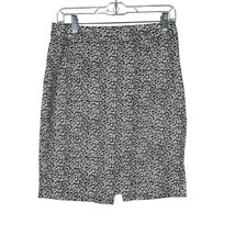J Crew The Pencil Skirt Womens Size 4 Gray Geometric Print zipper in bac... - £8.61 GBP