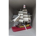 British Small Double Decker Handcrafted Wooden Model Ship - £55.37 GBP
