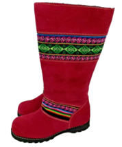 CATS Walking Machine Boots Women&#39;s Size 6 Colorful Leather Work - £14.94 GBP