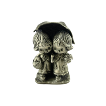 Hallmark Little Gallery Pewter Betsey Clark Kids w/Umbrella Figurine Min... - $14.50