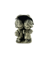 Hallmark Little Gallery Pewter Betsey Clark Kids w/Umbrella Figurine Min... - £11.61 GBP