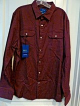 Apt 9 Mens Shirt Long Sleeve Button Down Slim Fit size XL Burgundy - £16.99 GBP