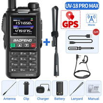 UV18 PRO MAX GPS Walkie Talkie Wireless Copy Frequency Six-Band Long Range High  - $77.38