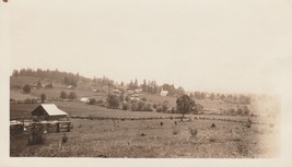 Vintage Black and White Photo Rural Farm Field Snapshot - £7.97 GBP