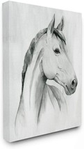 Stupell Industries Horse Portrait Grey Drawing Design, Designed By, Canvas. - £31.59 GBP