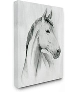 Stupell Industries Horse Portrait Grey Drawing Design, Designed By, Canvas. - £31.26 GBP