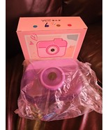 Cute Camera Water Bottle Travel Picnic With Straw Portable Strap 400ML D... - $20.43 CAD