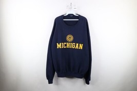 Vtg 90s Mens 4XL Distressed Spell Out University of Michigan Crewneck Sweatshirt - £47.13 GBP